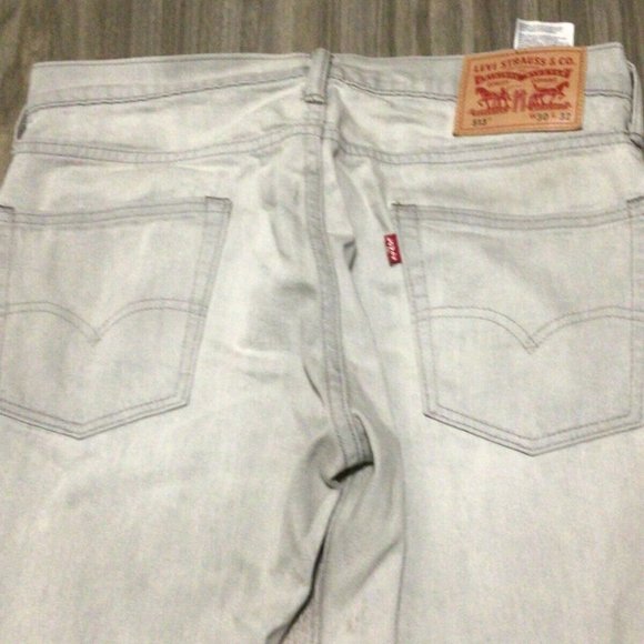 513 Levis JEANS MENS 30W 32L LIGHT GREY WASH SLIM STRAIT - Picture 5 of 9